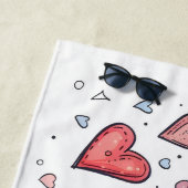 Sweet Scribble Liebe Slogan Strandtuch (Beispiel)