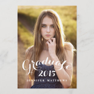Sweet Script 2015 Foto Graduation Party - Einladun Einladung