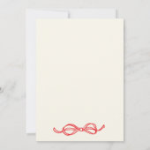 Sweet Script Coquette Bow 21. Geburtstag Party Einladung (Rückseite)