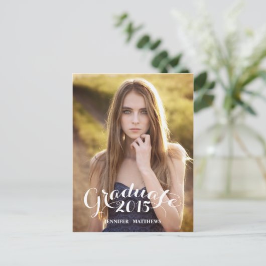 Sweet Script | Einladung zur Graduiertengruppe (Stehend Vorderseite)