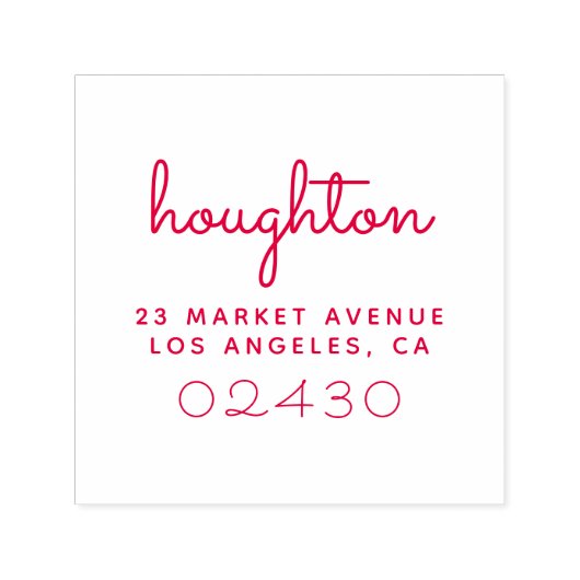 Sweet Script Family Name Rücksendeadresse Permastempel (Design)