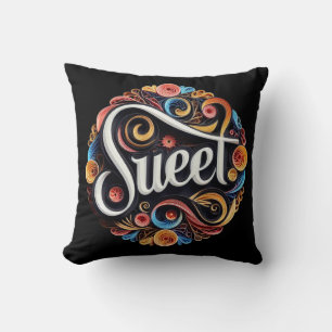 Sweet Script Typografie Kissen