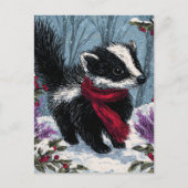 Sweet Scunk im Winter Postkarte (Vorderseite)