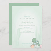 Sweet Sea Turtle Baby Dusche Einladung (Vorne/Hinten)