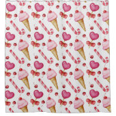 Sweet seamless pattern duschvorhang (Vorderseite)