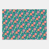 Sweet Seashells Hübscher, farbenfroher Musterstran Geschenkpapier Set (Vorderseite)