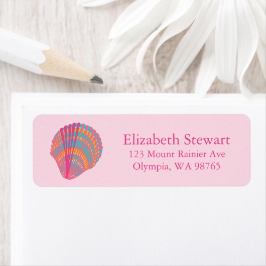 Sweet Seashells Pink Blue CUSTOM Mailing (Insitu)