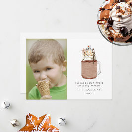 Sweet Season Chocolate Snowman Milkshake Feiertagskarte