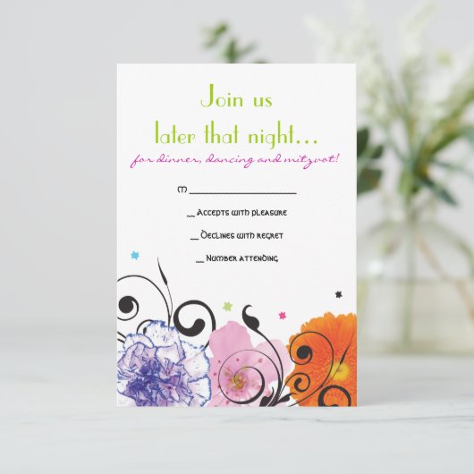 Sweet Senses Party Card Einladung (Stehend Vorderseite)