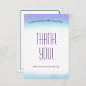 Sweet Sentiment Baby Dusche Danke Karte (Vorne/Hinten)