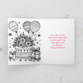 Sweet Sentimental Personalisiert Geburtstag für si Karte (Innenseite)