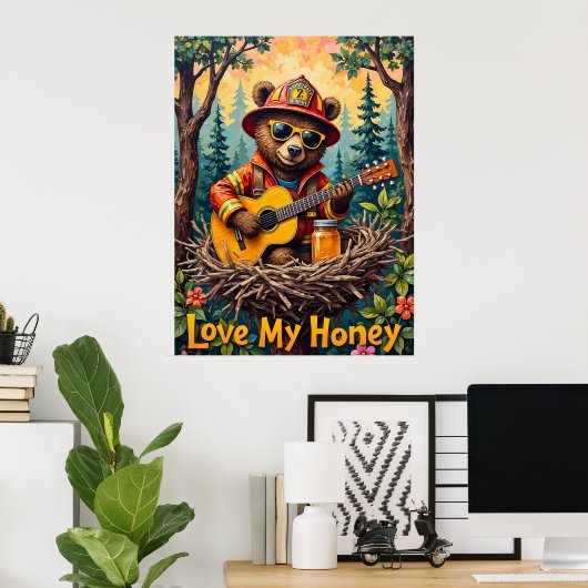 Sweet Serenade: Bär des Honey Jar Poster (Heimbüro)