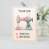Sweet Sewing Machine Hearts Dankeskarte (Stehend Vorderseite)