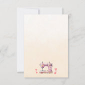 Sweet Sewing Machine Hearts Dankeskarte (Rückseite)