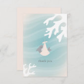 Sweet Shark Baby Dankeskarte (Vorne/Hinten)