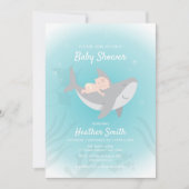 Sweet Shark Baby Dusche Einladung (Vorderseite)