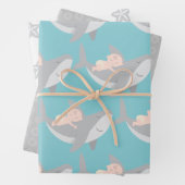 Sweet Shark Baby Dusche Packpapier Blatt Set (Beispiel)