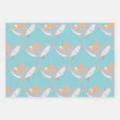 Sweet Shark Baby Dusche Packpapier Blatt Set (Vorderseite)