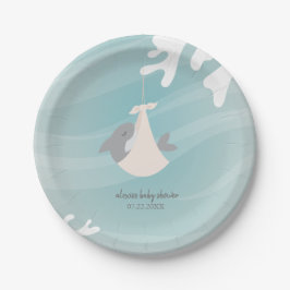 Sweet Shark Baby Dusche Pappteller