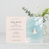 Sweet Shark Baby Einladung (Stehend Vorderseite)