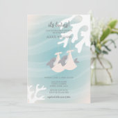 Sweet Shark Baby Einladung (Stehend Vorderseite)