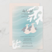 Sweet Shark Baby Einladung (Vorne/Hinten)