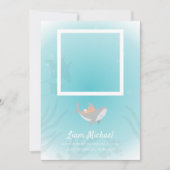 Sweet Shark Baby Flat Birth Announccard Ankündigung (Vorderseite)