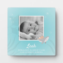 Sweet Shark Baby Foto Easel Plaque Fotoplatte
