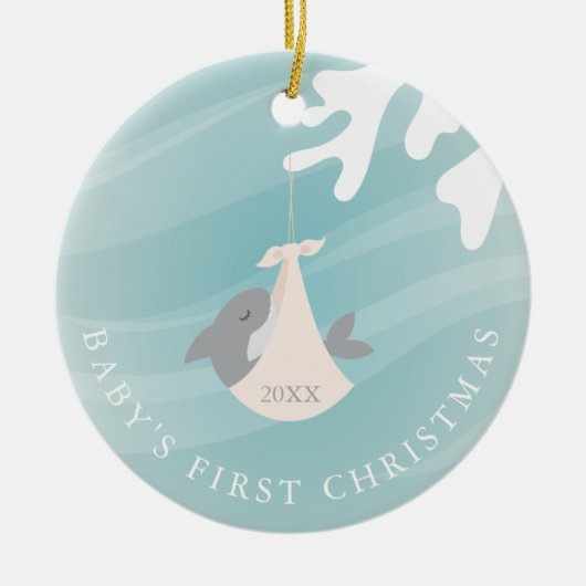 Sweet Shark Baby Keramik Ornament (Vorne)