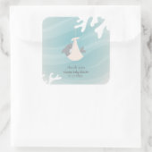 Sweet Shark Baby Quadratischer Aufkleber (Tasche)