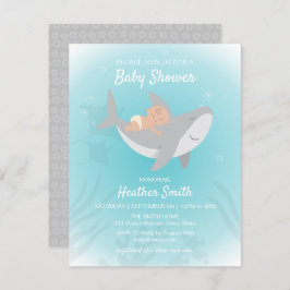 Sweet Shark Baby Shower Einladung