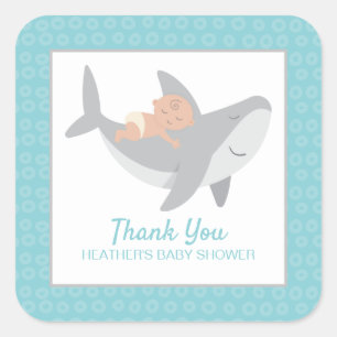 Sweet Shark Baby ShowSquare Aufkleber