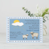 Sweet Sheep Baby Dusche Einladung (Stehend Vorderseite)