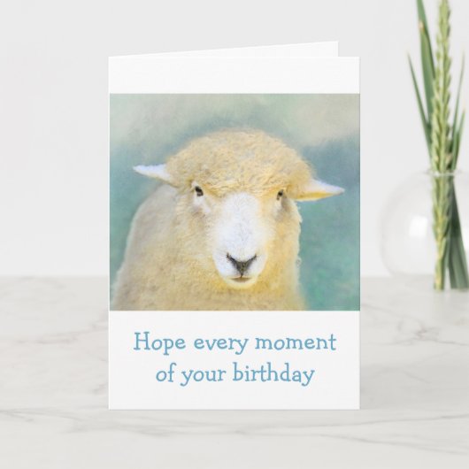 Sweet Sheep Birthday Karte (Vorderseite)