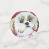 Sweet Shih Tzu Birthday Konfetti (Klein Vorderseite)
