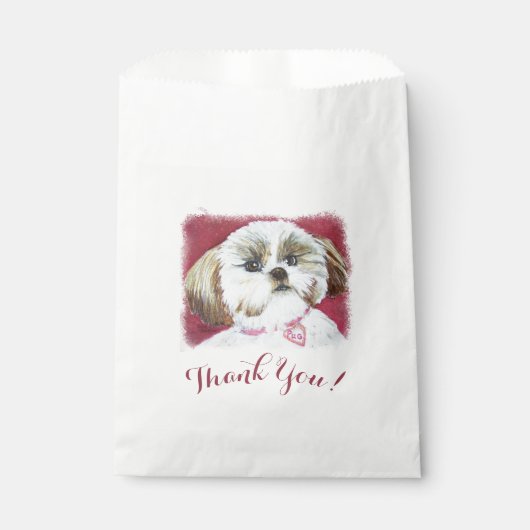 Sweet Shih Tzu DANK Geschenktütchen (Vorderseite)