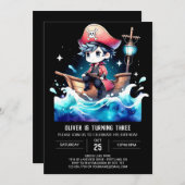 Sweet Ship Pirate Einladung (Vorne/Hinten)