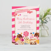 Sweet Shop Candyland Geburtstagsparty Einladung (Stehend Vorderseite)