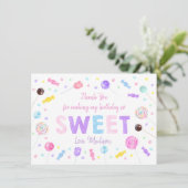 Sweet Shop Lollipop Candy Birthday Dankeskarte (Stehend Vorderseite)