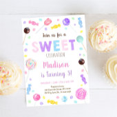 Sweet Shop Lollipop Candy Birthday Einladung