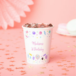 Sweet Shop Lollipop Candy Birthday Pappbecher