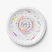 Sweet Shop Lollipop Candy Birthday Pappteller (Vorderseite)