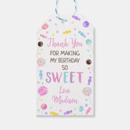 Sweet Shop Lollipop Candy Birthday Vielen Dank Geschenkanhänger