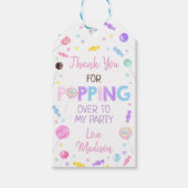 Sweet Shop Lollipop Candy Birthday Vielen Dank Geschenkanhänger (Vorderseite)