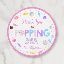 Sweet Shop Lollipop Candy Birthday Vielen Dank Geschenkanhänger