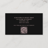Sweet Shop QR Code Business Card Visitenkarte (Rückseite)