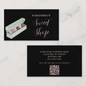 Sweet Shop QR Code Business Card Visitenkarte (Vorne/Hinten)