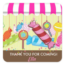 Sweet Shoppe Candy Land Birthday Party Stickers