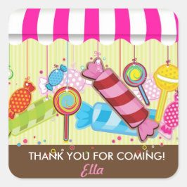 Sweet Shoppe Candy Land Birthday Party Stickers