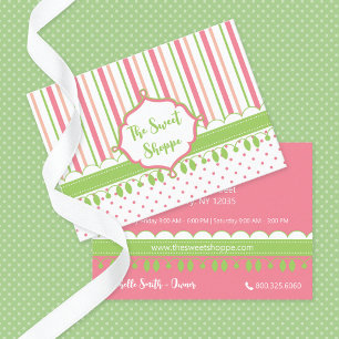 Sweet Shoppe Candy Stripes Visitenkarte